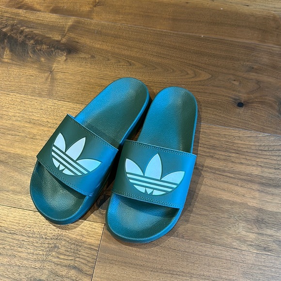 adidas Shoes Nwot Adidas Sage Green Pool Slides Sandals 7 Poshmark